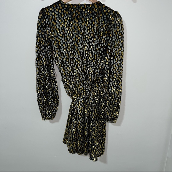 ModCloth Metallic Wrap Dress - Picture 3 of 7